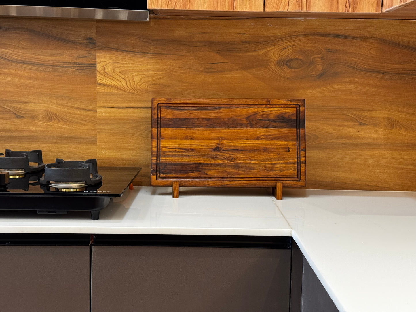 Teak Cutting Board 1 inch Thick ,Edge Grain (L-Board Series),18"x12"x1"