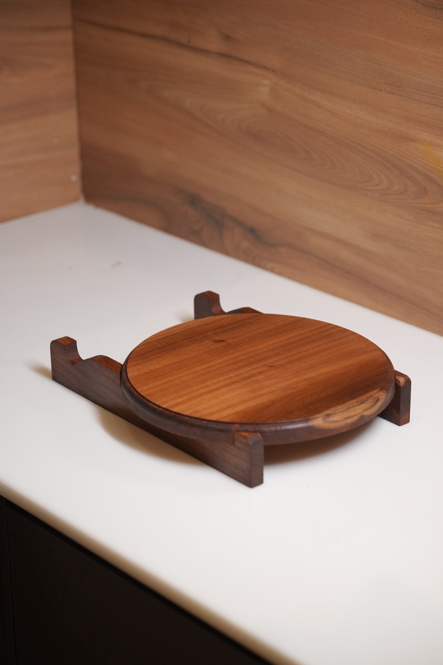 Teak Wood Chapathi Maker with Stand