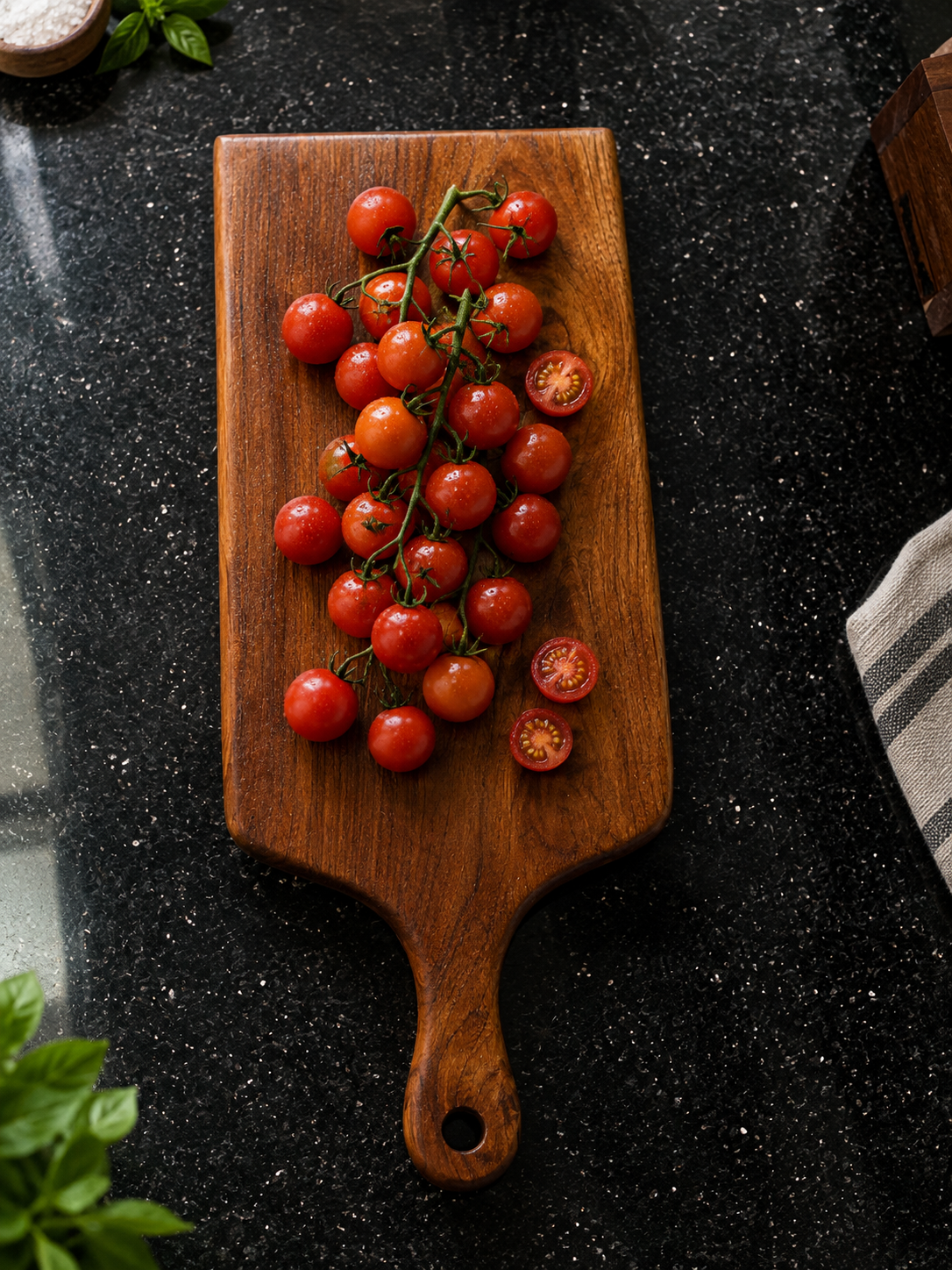 Teak Wood Serving & Chopping Board with Stand