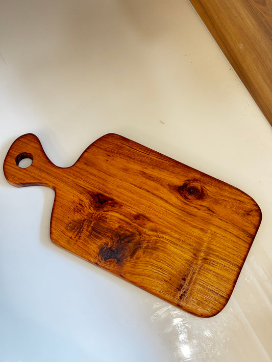 Edgy Handled charcuterie Boards ,Teak Cutting board